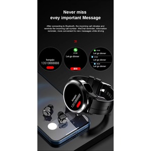 <span class=keywords><strong>Montre</strong></span> connectée T10 Android JM03 TWS 2-en-1 avec écouteurs sans fil BT – Fournisseur d'usine - Product Image 6