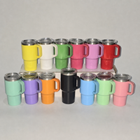Gobelet promotionnel en acier inoxydable de 3 oz avec logo personnalisé, mini-tasse cadeau avec paille réutilisable, commande en gros, événementiel, cadeau publicitaire, vente en gros