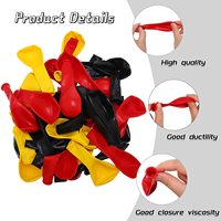 127 pièces rouge noir jaune Latex ballons Checker feuille ballon arc Kit course thème arc ballons décorations de fête ensemble