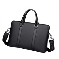 Sac messager horizontal en cuir PU pour homme, léger, pour documents A4, bandoulière, résistant à l'eau, durable, pour le travail et les voyages