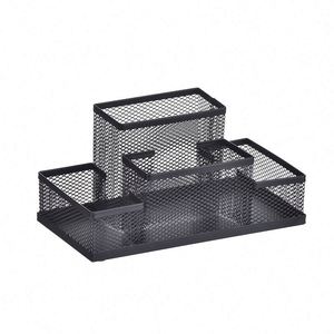 Wholesale 4 Compartments Stationery Office Desk Organizer <b>Pen</b> Holder Storage-Box Mesh Storage Baskets - Product Image 1