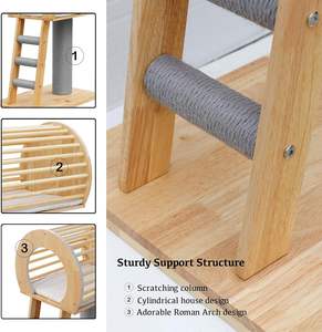 Özel Modern lüks kedi küp odası el yapımı ahşap evcil hayvan kafesi ve kapalı köpek kedi mobilya ev küçük hayvan kabine evler - Product Image 4