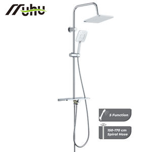 Kit <span class=keywords><strong>de</strong></span> <span class=keywords><strong>douche</strong></span> chromé au design personnalisé, <span class=keywords><strong>colonne</strong></span> <span class=keywords><strong>de</strong></span> <span class=keywords><strong>douche</strong></span> en acier inoxydable avec système <span class=keywords><strong>de</strong></span> économie d'eau <span class=keywords><strong>thermostatique</strong></span> réglable - Product Image 2