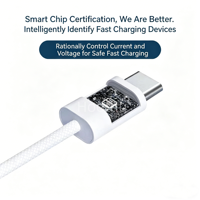 Cable USB-C a Tipo-C PD de Carga Rápida de 60W 5A con Malla de Nailon de 1m para iPhone 15/16 Pro/Pro Max, Power Bank y Uso en el Automóvil