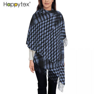 2024 новый Этнический Шелковый платок с двусторонним принтом, мягкий патриотический шарф, сексуальный Арабский стиль для женщин, зима-осень - Product Image 3