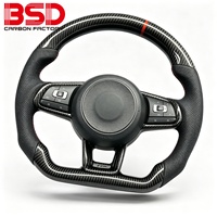 Volant en fibre de carbone forgé avec LED Rpm pour Volkswagen MK7 Golf 7 GTI MK6 GTD R GTS R-Line Tiguan Scirocco Passat Polo