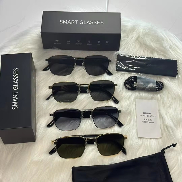 AI-powered Smart Glasses with Blue Light Blocking, Bluetooth Calling, and Wireless Music Streaming Capabilities.