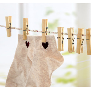 Bamboo Drying Clips 20-Pack Eco-Friendly Clothespins For Household Use - Product Image 3