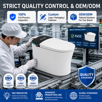 WC monobloc avec bidet intégré et télécommande, norme européenne, à évacuation en S