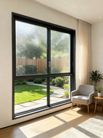 Ventanas Corredizas de Aleación de Aluminio DEEZON NFRC Resistentes a Huracanes, con Malla de Acero Inoxidable, Ahorro de Espacio y Aislamiento Térmico para EE. UU.