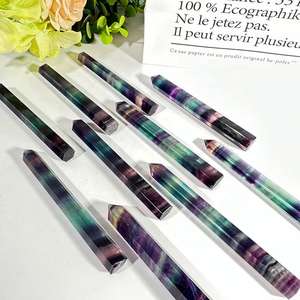 Pointes de cristal naturel de haute qualité, pointes de fluorite arc-en-ciel, pierre de guérison, tour de fluorite bonbon pour le Feng Shui - Product Image 6
