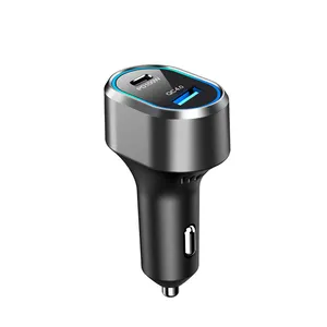 Adaptador de cargador de coche para ordenador portátil, productos de envío rápido 2022 USB QC4.0 PD 100W tipo c