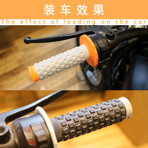 Petit guidon carré en caoutchouc antidérapant de 22 mm, accessoires pour guidon de moto - Product Image 4