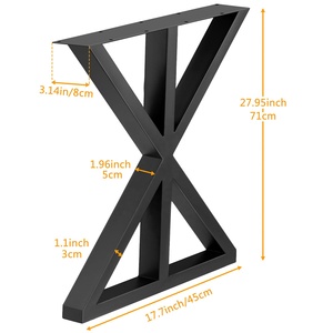 Table Legs Industrial Cast Iron <strong>Steel</strong> <strong>Frame</strong> X Shape <strong>Desk</strong> Office Bench Dinning Coffee Dining Furniture Metal Table Legs for Table - Product Image 4