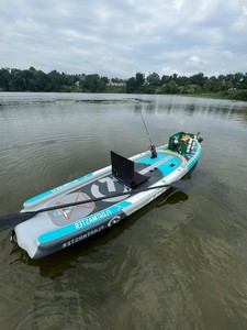 OEM Custom Logo Catamaran Sup Board 600LB Bearing Fishing SUP Inflatable Paddleboard Family Sup With Seat CT01/3 P.F. New Produc - Product Image 5