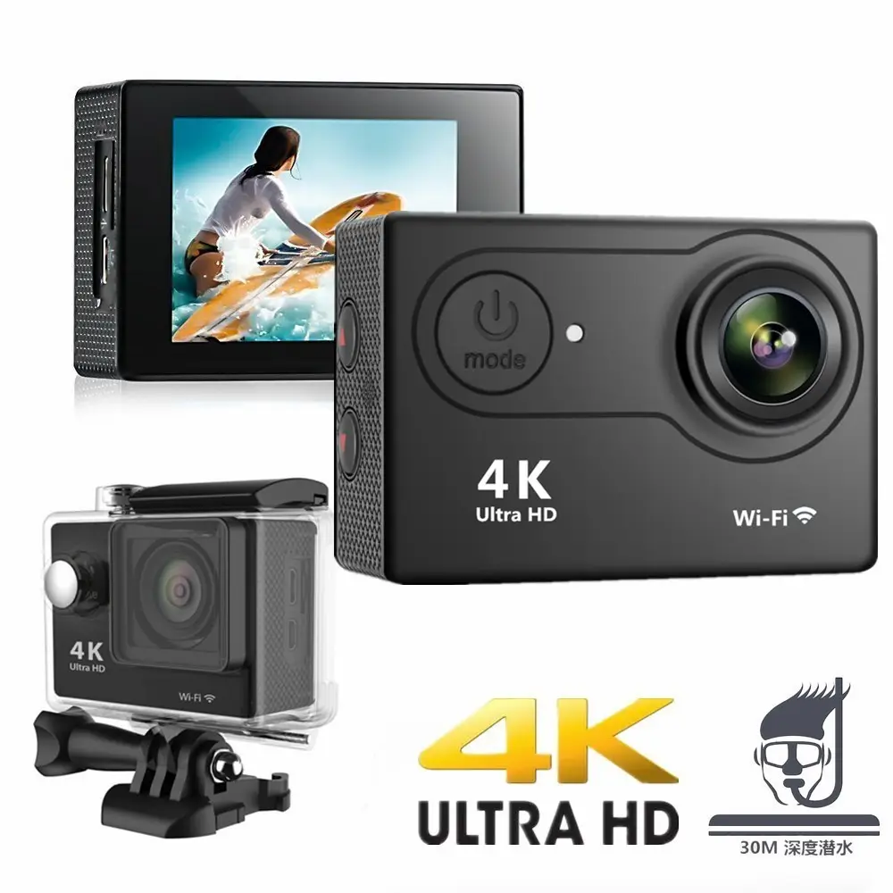 Caméra d'action SY89 4k WIFI Full HD résolution photo étanche corps caméra de sports extrêmes caméras vidéo de sport