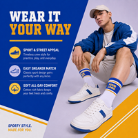Chaussettes de sport décontractées tendance, en coton respirant, écologiques, confortables, avec logo personnalisé, prix bas, toutes tailles adultes