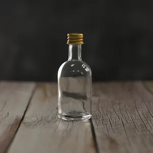 Clear 50Ml Mini Tequila Vodka Whisky Drank Glazen Fles Met Schroefdop