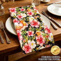 Handuk Dapur Sublimasi Motif Lemon Cerah Bahan Polyester Waffle Harga Pabrik Murah, Serbet Putih Microfiber untuk Dapur