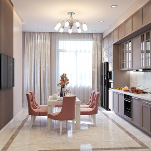 Mueble de Cocina Modular Moderno y Personalizable de Contrachapado con Cajones Deslizantes, Acabado Plano de PET Melamina y Laca, <span class=keywords><strong>Bisagras</strong></span> Incluidas, Fregadero y Salpicadero - Product Image 6