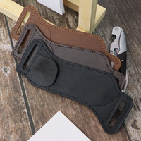 Sarung Multitool Kulit Asli, Organizer Pisau Saku, Holster Alat Tahan Lama, Tas Pinggang untuk Berkemah dan Mendaki Gunung di Luar Ruangan