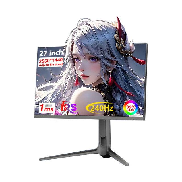 Best Monitor Gaming Computer Hardware 27 Inch 1k 2k 4k Flat IPS Screen 144hz 165hz 240hz Pc Gaming Monitor