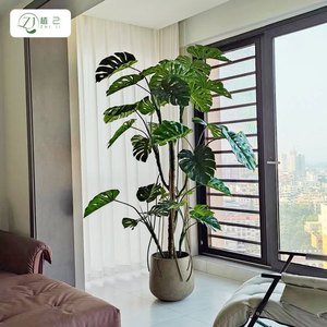 Arbre artificiel Monstera Deliciosa, 30cm-100cm de haut, plante en pot simulée pour la décoration de la maison et du bureau - Product Image 4
