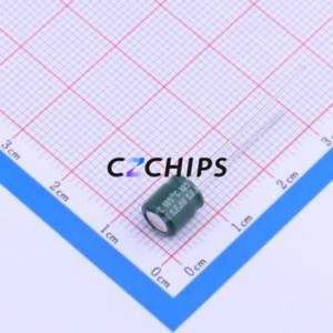 Condensateur électrolytique en aluminium à montage traversant 16ME100SZ, composant à montage traversant THT, D6.3xL7mm 100uF 20% 16V 120mA-100kHz - Product Image 2