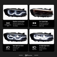 Ensemble de phares de voiture à LED WLJ pour BMW Série 3 GT F34 2013-2020, remplacement complet des phares avant à LED, éclairage automobile