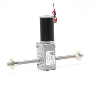 5840-31ZY Micro <b>Worm</b> <b>Gear</b> DC Motor 36V 300 RPM Flange Mount Permanent Magnet Brushed Dual Shaft High Torque Right Angle - Product Image 1