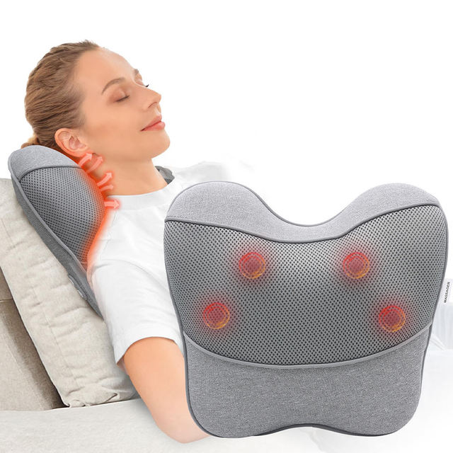 Eveekon Back Massager for Pain Relief, Corded Design Shiatsu Neck and Back Massager with Heat for Back