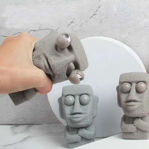 Juguetes de Silicona Personalizados con Forma de Personas de Piedra, Blandos y de Rebote Lento, Divertidos Regalos para Aliviar la Ansiedad, Novedosos Bolas Antiestrés - Product Image 1