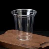 Gobelets en PET pour boissons glacées, forme rigide, haute durabilité, logo personnalisé imprimé, tailles variées, large application, gobelets à jus