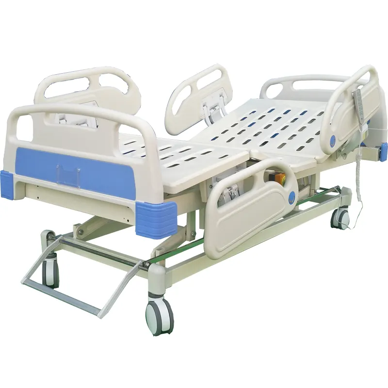 Ucuz fiyat ICU koğuş odası 5 fonksiyonlu elektrikli hastane yatağı elektronik tıbbi yatak hasta