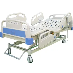 Precio barato de la UCI Sala 5 Función de cama de hospital eléctrica electrónica de la cama médica para el paciente