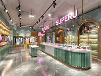 Meubles de Boutique de Vêtements de Mode pour Femmes, Comptoir de Magasin, Décoration de Magasin de Vêtements en Bois, Présentoir, Design d'Intérieur