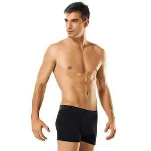 Luxury Men's Luxury for Lycra Elastane <b>Boxer</b> <b>Black</b> XXL Mid-Rise Stylish Briefs Breathable Disposable Plain Design Logo Waist - Product Image 1