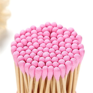Lot de 200 <span class=keywords><strong>cotons</strong></span>-<span class=keywords><strong>tiges</strong></span> écologiques <span class=keywords><strong>réutilisables</strong></span> en papier pour le nettoyage des oreilles, avec logo personnalisé, bâtonnets colorés, vente en gros - Product Image 3