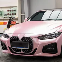 Film de Vinyle Rose Brillant Premium pour Voiture, Autocollant Moto DIY, Film Adhésif Auto-Adhésif à Libération d'Air pour Changement de Couleur de Voiture