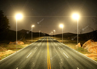 Lampe extérieure intelligente pour ville intelligente, tout-en-un, LED 60W 80W 120W, lampadaire solaire avec auto-nettoyage