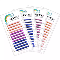 Extensions de cils naturels faits à la main, ultra doux, noir mat, 0,02 mm, 0,03 mm, double chauffage, 16 rangées, pour plateaux de cils