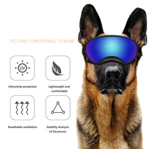 CHUUYU Lunettes de soleil réglables pour <span class=keywords><strong>chien</strong></span> en PET Anti-UV coupe-vent Protection des yeux pour la conduite/extérieur solide été Halloween - Product Image 5