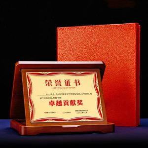 Concurso de personalización de matrículas, coleccionables Certificado de Honor Placa de premio de trofeo DE MADERA EN BLANCO/ - Product Image 2