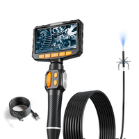 Met scherm Industriële endoscoop 6LEDS 6 mm HD 5 inch scherm Flexibele kabel Auto-onderhoud Essentieel voor reparateurs Borescope