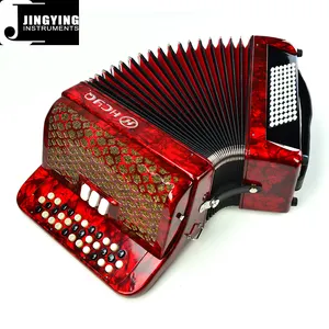 2024 Jingying Music Accordionシリーズ、Korean Pine Material 34キー72ベースBCシステム3スイッチバヤンアコーディオン