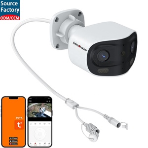 Caméra IP panoramique Tuya 8MP 4K UHD à double objectif Starlight 180° °   Caméra de sécurité ultra grand angle, vision nocturne couleur, extérieur - Product Image 1