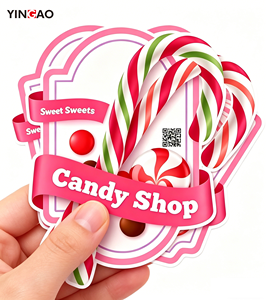 Custom <strong>Stickers</strong> Logo Colorful Candy And Cake Vinyl Adhesive <strong>Stickers</strong> With QR Code For Handmade Dessert Shop Promotional <strong>Stickers</strong> - Product Image 2