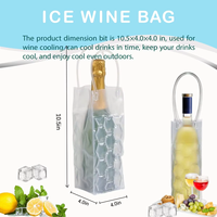 Nouveau design, panier isotherme portable en PVC transparent et imperméable pour refroidisseur de glace et sacs à vin, 15L