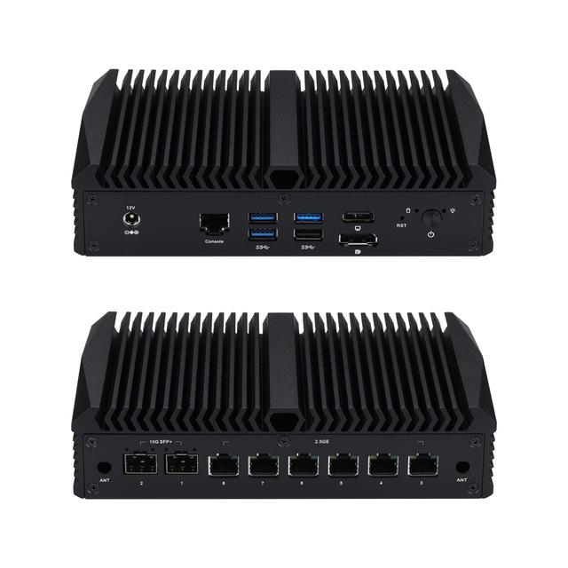 Q30921SE NAS Office Server Applications Intel Pentium 5405U 6x 2.5G LAN 2x 10G SFP+ Firewall Mini PC