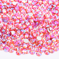 Strass en cristal AB SS6 10 12 16 20 30 en gros, pierres à ongles à dos plat, strass en verre pour loisirs créatifs
